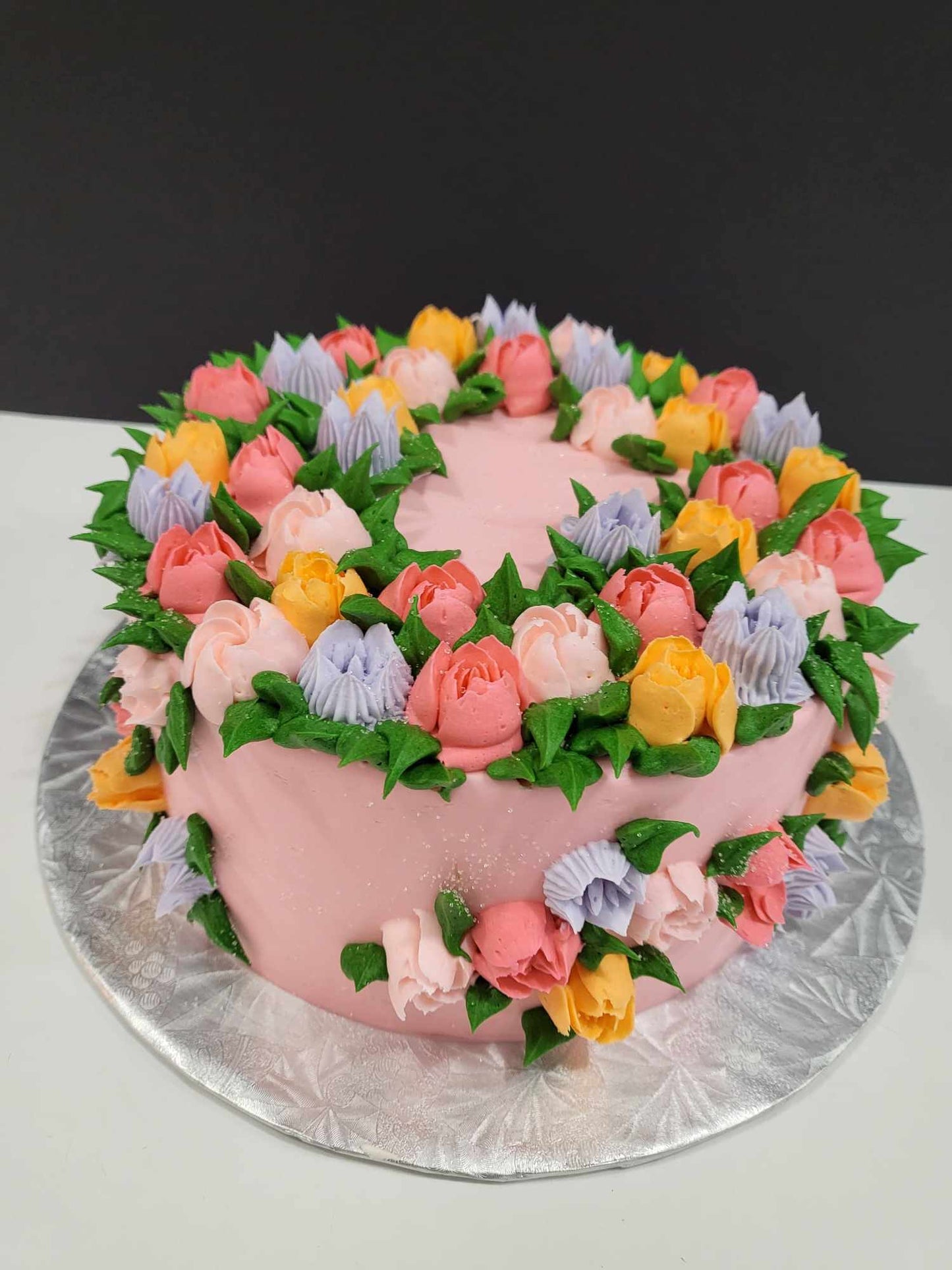 Gâteau Jardin de tulipes