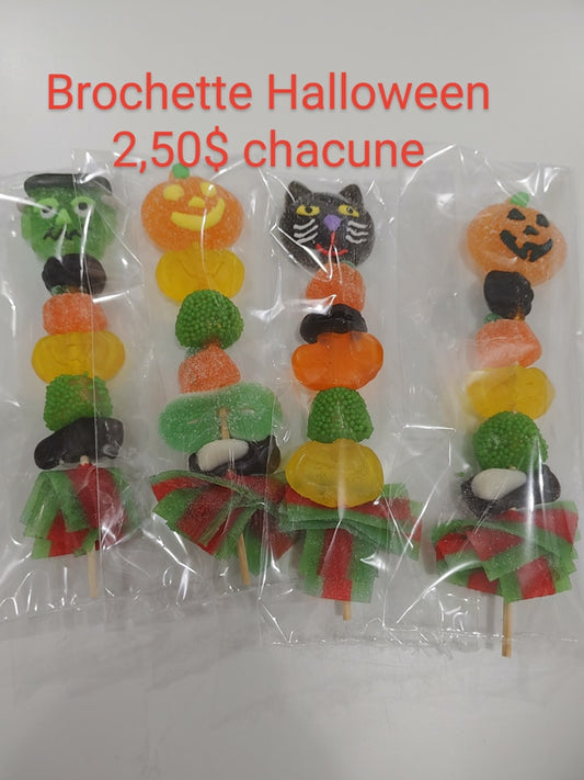 Brochettes de bonbons Halloween