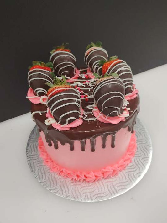 Gâteau fraise en chocolat