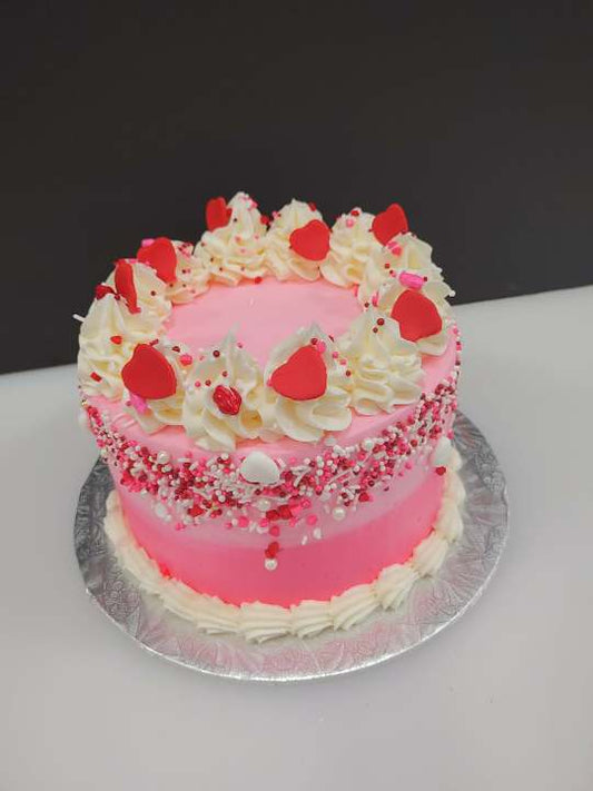 Gâteau Saint-valentin pailletté